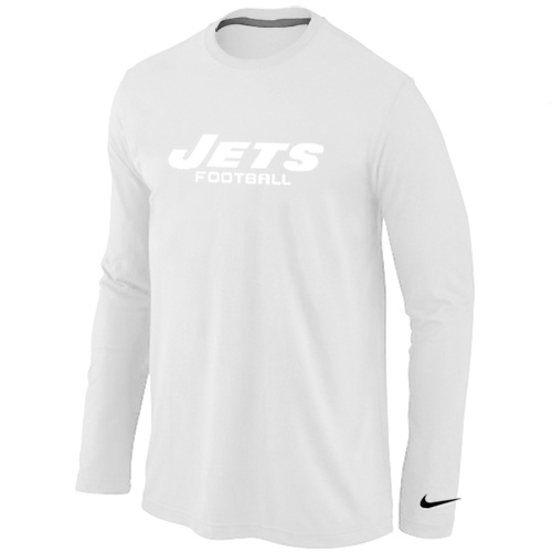 Nike New York Jets Authentic font Long Sleeve T-Shirt White