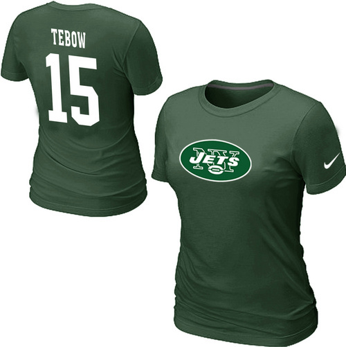 Nike New York Jets Tim Tebow Name & Number Women's T-Shirt Green