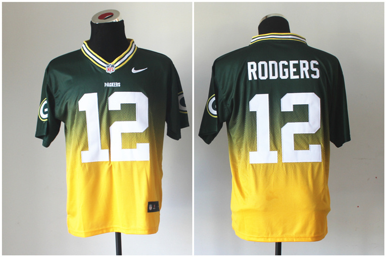 Nike Packers 12 Aaron Rodgers Fadeaway Elite Drift II Jersey