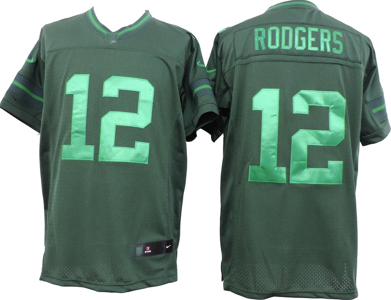 Nike Packers 12 Rodgers Green Drenched Limited Jerseys