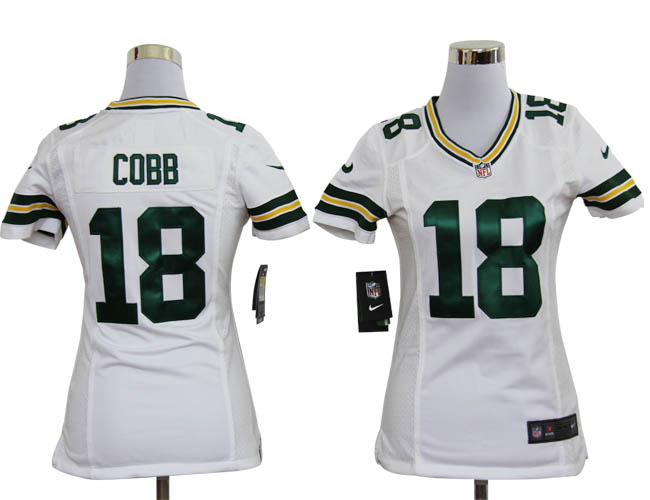 Nike Packers 18 Cobb White Game Women Jerseys