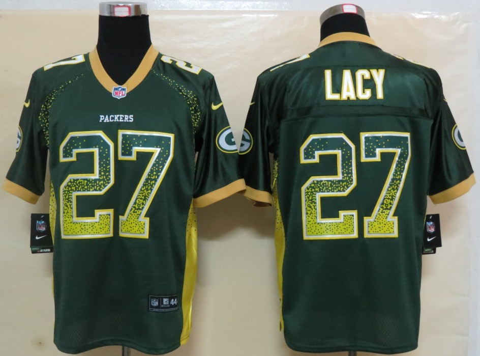 Nike Packers 27 Eddie Lacy Green Elite Drift Jersey