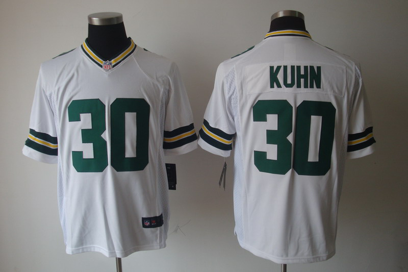 Nike Packers 30 Kuhn white Game Jerseys