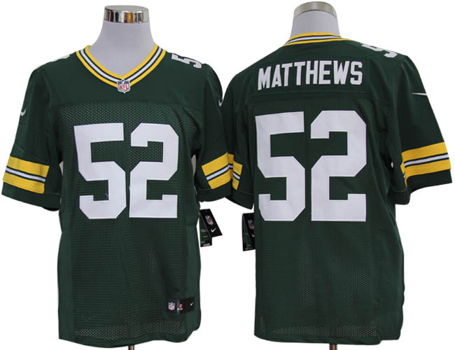 Nike Packers 52 Clay Matthews Green Elite Jersey