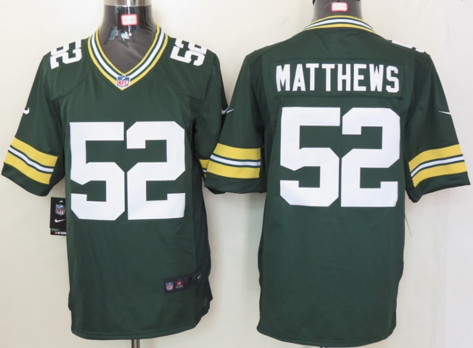 Nike Packers 52 Matthews Green Limited Jerseys