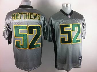 Nike Packers 52 Clay Matthews Grey Elite Jersey