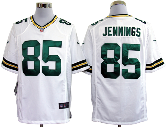 Nike Packers 85 Jennings white Game Jerseys