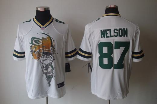 Nike Packers 87 Nelson White Helmet Tri-Blend Limited Jerseys