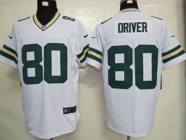 Nike Packers 80 Donald Driver White Elite Jersey