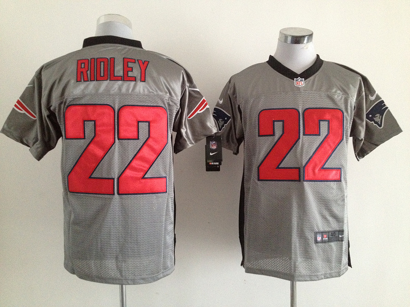 Nike Patriots 22 Ridley Grey Shadow Elite Jerseys