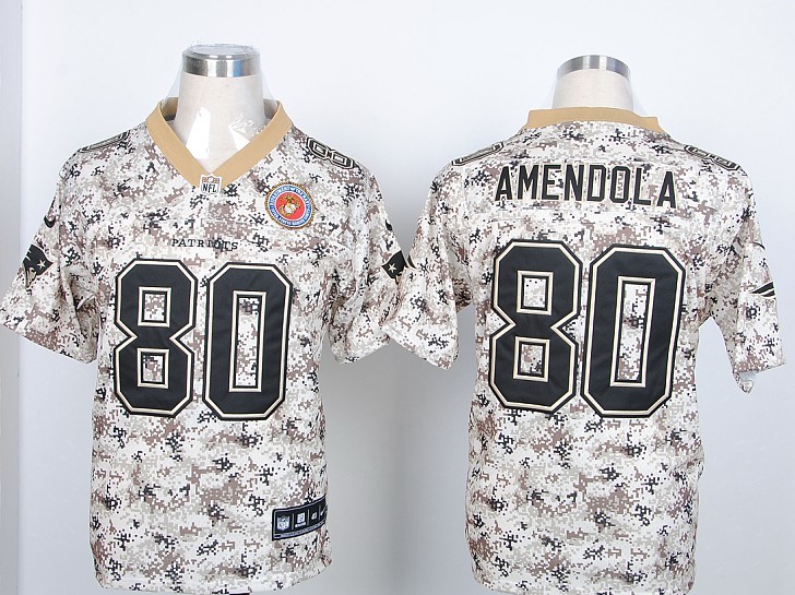 Nike Patriots 80 Amendola US Marine Corps Camo Elite Jerseys