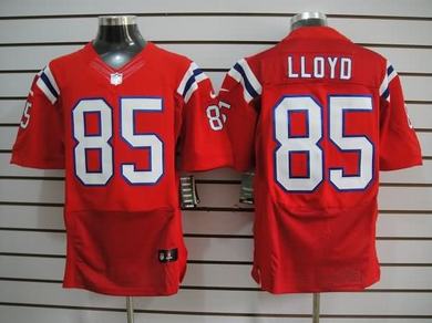 Nike Patriots 85 Lloyd Red Elite Jerseys