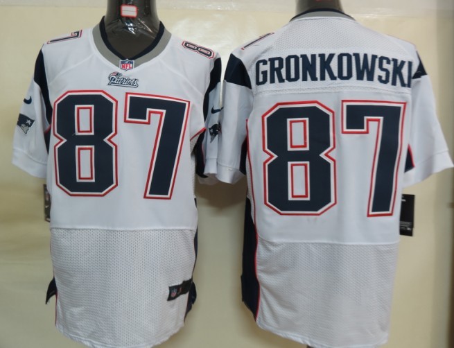 Nike Patriots 87 Gronkowski white elite jerseys