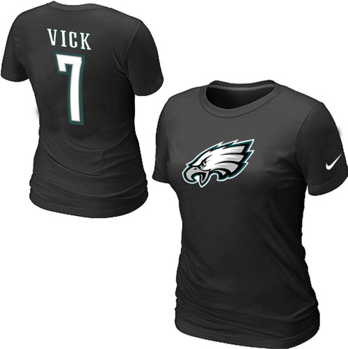Nike Philadelphia Eagles 7 Michael Vick Name & Number Women's T-Shirt