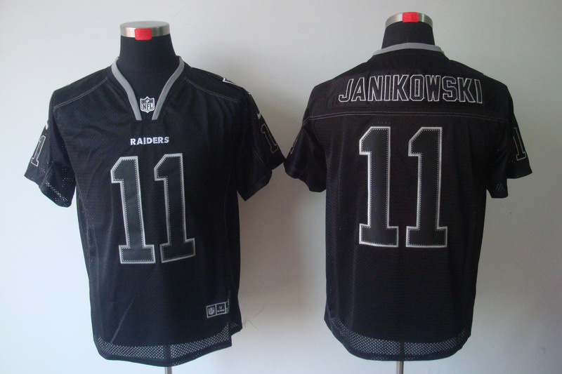 Nike Raiders 11 Janikowski Black Elite Jerseys