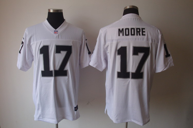 Nike Raiders 17 Moore white elite jerseys