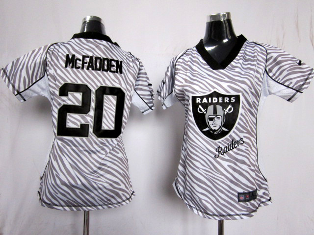 Nike Raiders 20 McFADDEN Women Zebra Jerseys