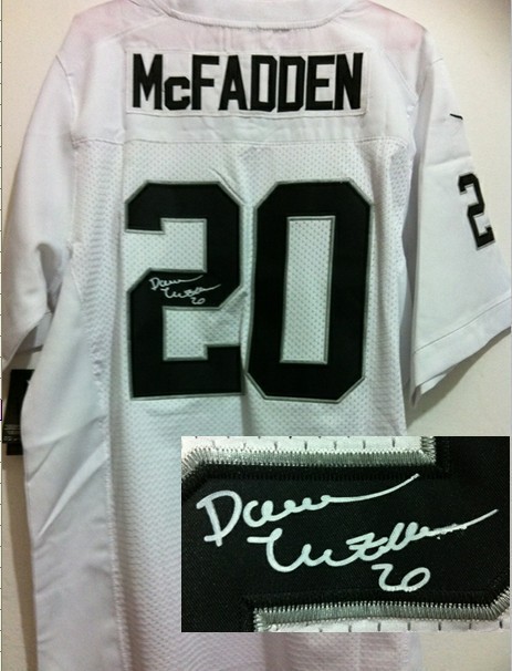 Nike Raiders 20 McFadden White Signature Edition Jerseys