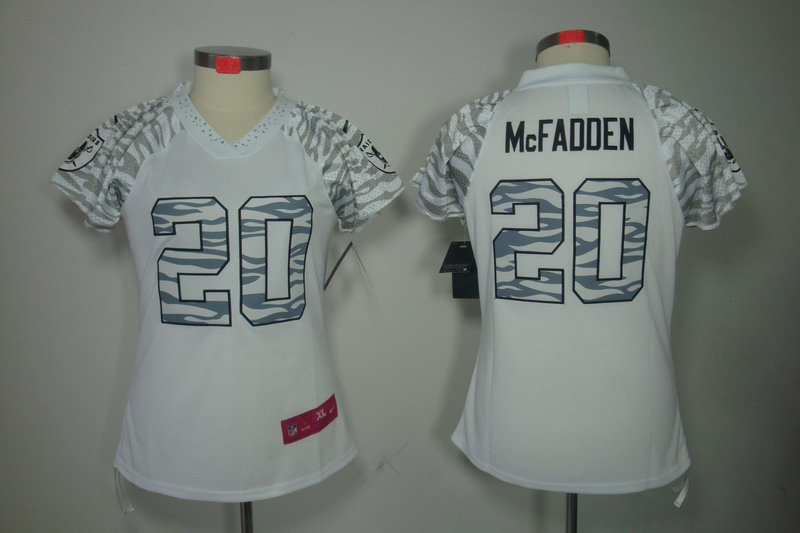 Nike Raiders 20 McFadden Zebra Women Field Flirt Jerseys