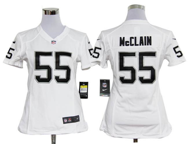 Nike Raiders 55 McCLAIN White Women Game Jerseys