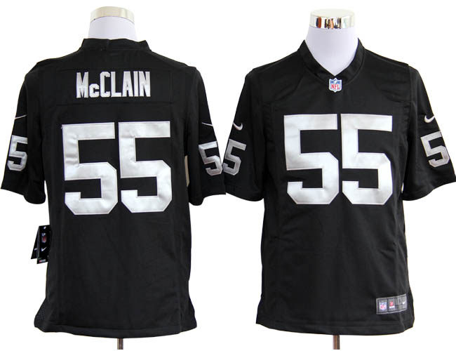 Nike Raiders 55 McClain Black Game Jerseys