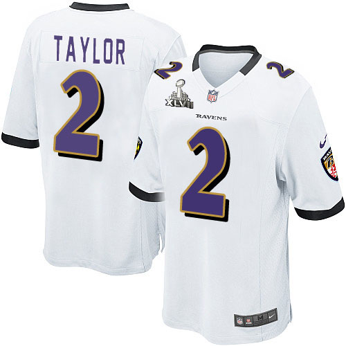 Nike Ravens 2 Tyrod Taylor White Game 2013 Super Bowl XLVII Jersey