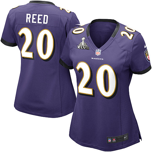 Nike Ravens 20 Reed Purple women 2013 Super Bowl XLVII Jersey
