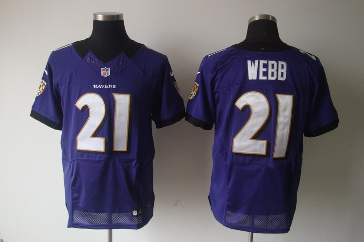 Nike Ravens 21 WEBB Purple Elite Jerseys