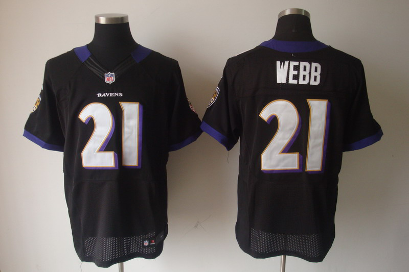 Nike Ravens 21 Webb Black Elite Jerseys
