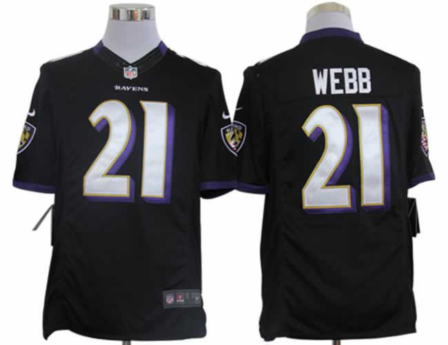 Nike Ravens 21 Webb Black Limited Jerseys