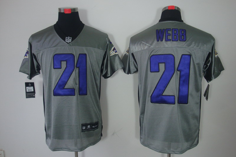 Nike Ravens 21 Webb Grey Elite Jerseys