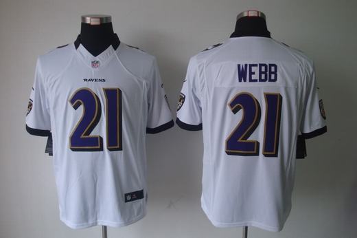 Nike Ravens 21 Webb White Limited Jerseys