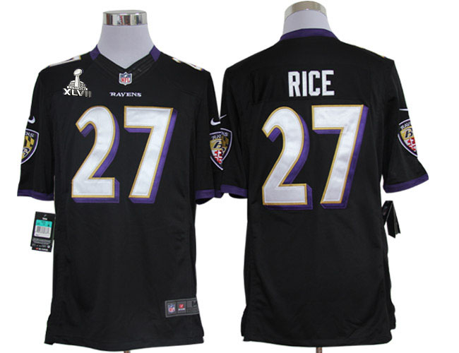 Nike Ravens 27 Rice black limited 2013 Super Bowl XLVII Jersey