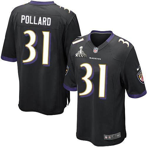 Nike Ravens 31 Pollard black Game 2013 Super Bowl XLVII Jersey