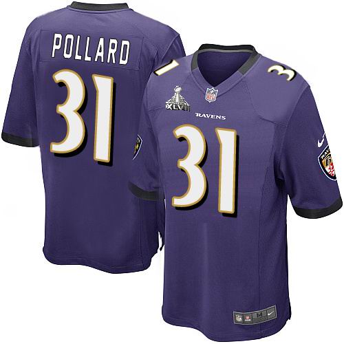 Nike Ravens 31 Pollard purple Game 2013 Super Bowl XLVII Jersey