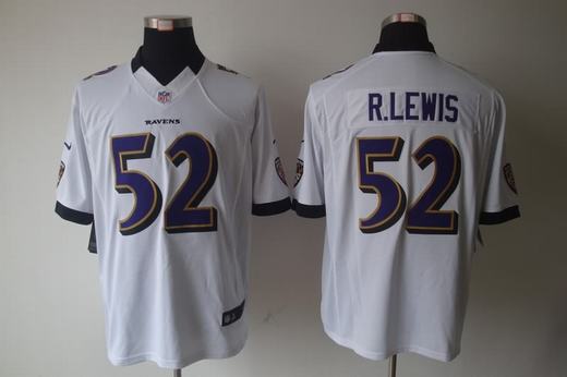 Nike Ravens 52 R.Lewis White Limited Jerseys