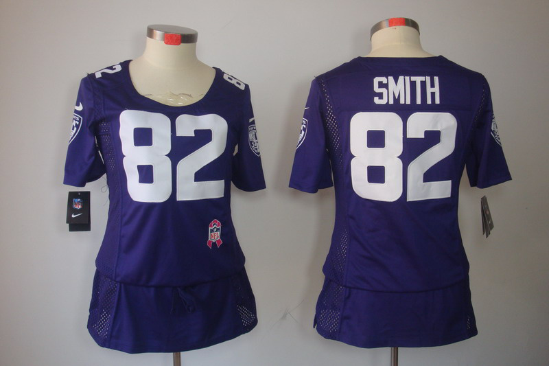 Nike Ravens 82 Smith Purple Women Elite Skirts