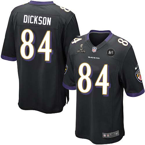 Nike Ravens 84 Dickson black Game 2013 Super Bowl XLVII and Art Jerseys