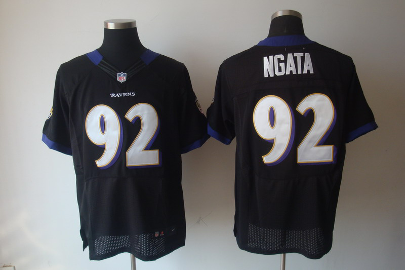 Nike Ravens 92 Ngata Black Elite Jersey
