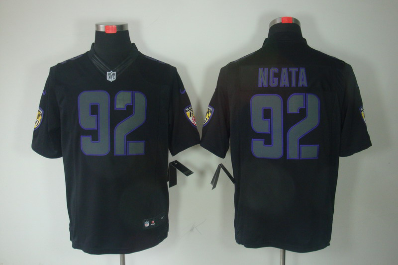 Nike Ravens 92 Ngata Black Impact Limited Jerseys