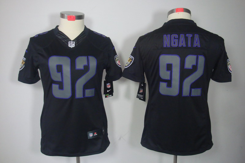 Nike Ravens 92 Ngata Black Impact Women Limited Jerseys