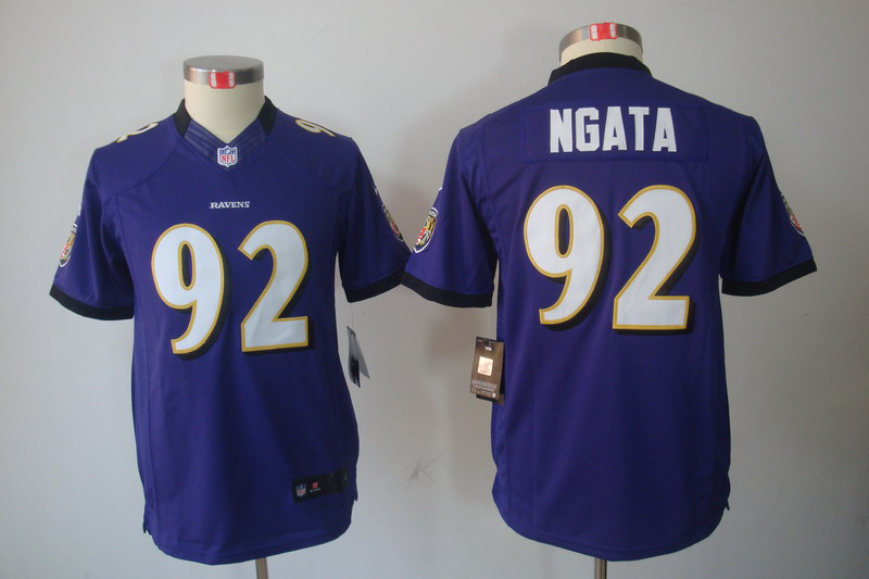 Nike Ravens 92 Ngata Purple Kids Limited Jerseys