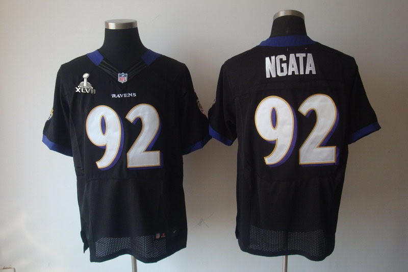 Nike Ravens 92 Ngata black Elite 2013 Super Bowl XLVII Jersey