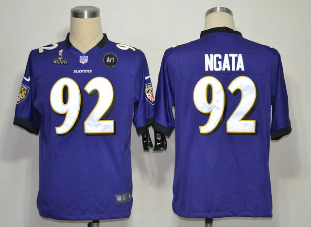 Nike Ravens 92 Ngata purple Game 2013 Super Bowl XLVII and Art Jerseys