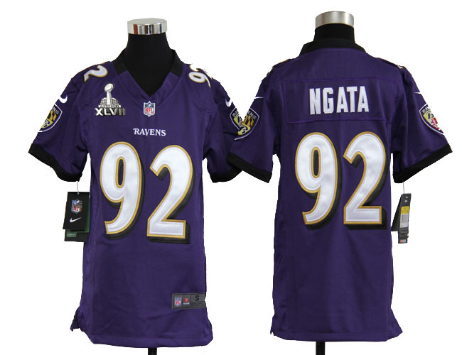 Nike Ravens 92 Ngata purple game youth 2013 Super Bowl XLVII Jersey