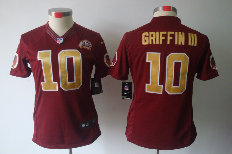 Nike Redskins 10 Griffin III Red Women Limited Jerseys