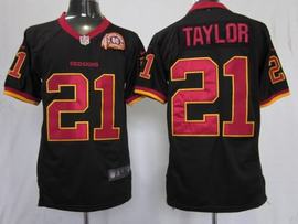 Nike Redskins 21 Taylor Black Limited 80th Jerseys