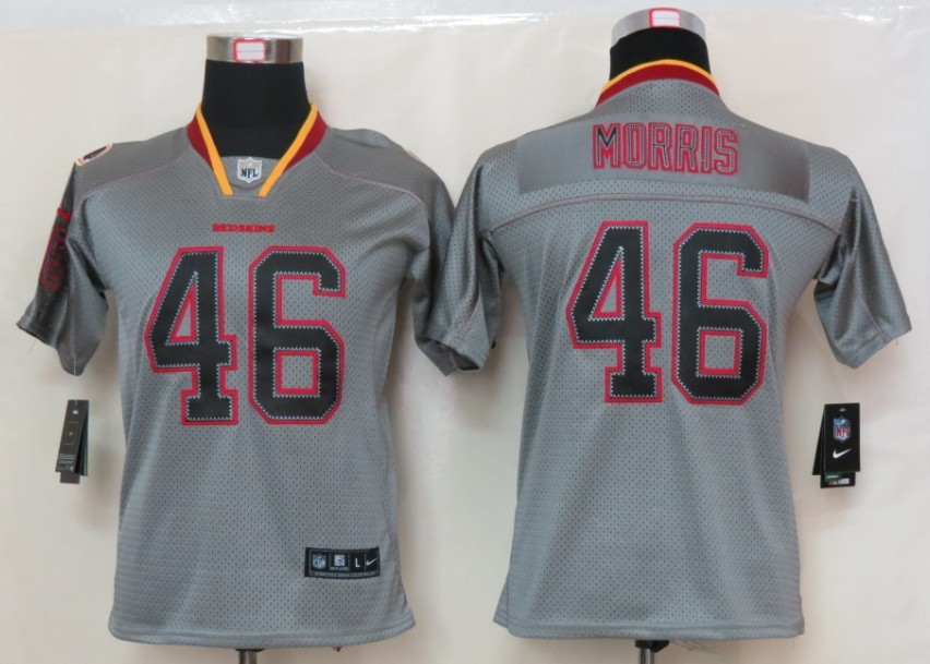 Nike Redskins 46 Morris Lights Out Grey Kids Elite Jerseys