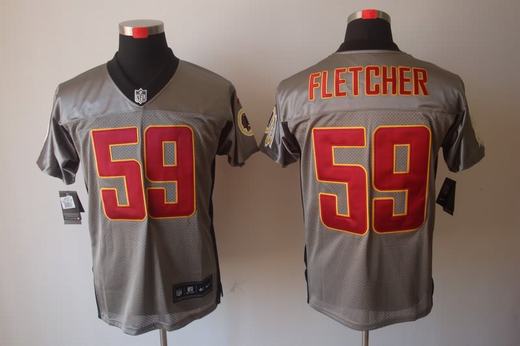 Nike Redskins 59 Fletcher Grey Elite Jerseys
