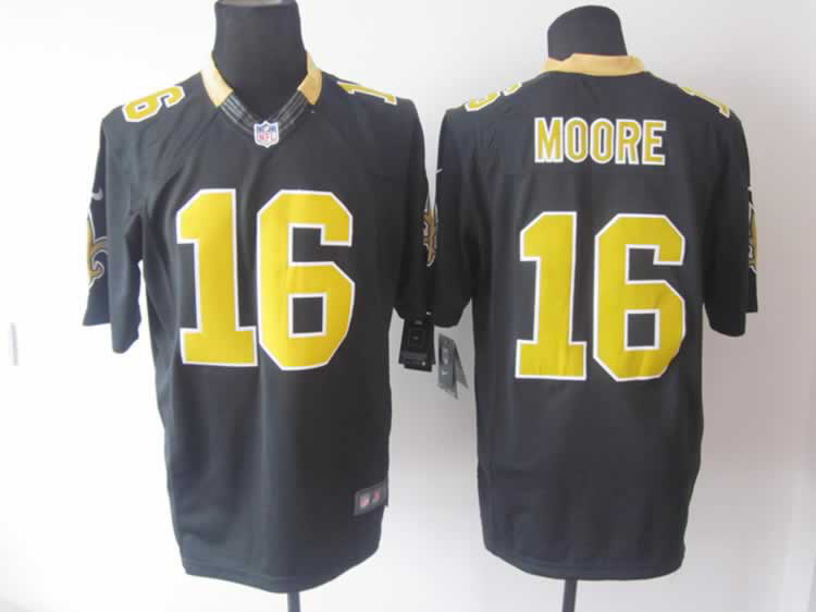 Nike Saints 16 Moore Black Limited Jerseys